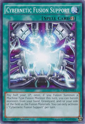 Cybernetic Fusion Support (CROS-EN092) - Crossed Souls 1st Edition Crossed Souls Yugioh Single  Squirtle Squad Card Shop.