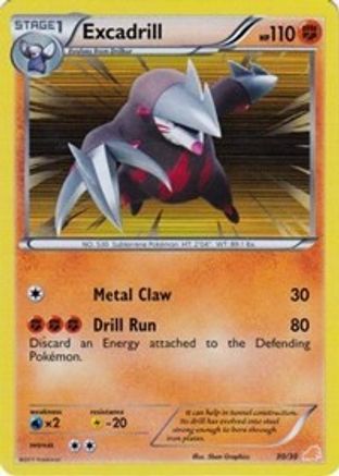 Excadrill (#30 Holo)  - Holofoil BW Trainer Kit Excadrill & Zoroark - Common BW Trainer Kit: Excadrill & Zoroark Pokemon Single  Squirtle Squad Card Shop.