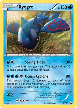 Kyogre XY51  - Holofoil XY Promos - Promo XY Promos Pokemon Single  Squirtle Squad Card Shop.