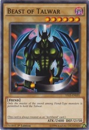 Beast of Talwar (YS15-ENL01) - Starter Deck: Dark Legion 1st Edition Starter Deck: Dark Legion Yugioh Single  Squirtle Squad Card Shop.