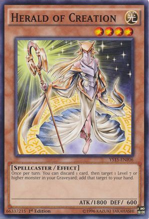 Herald of Creation (YS15-ENF06) - Starter Deck: Saber Force 1st Edition Starter Deck: Saber Force Yugioh Single  Squirtle Squad Card Shop.