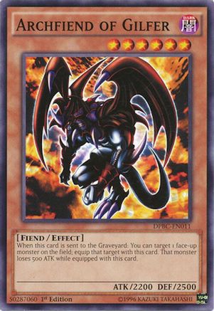 Archfiend of Gilfer (DPBC-EN011) - Duelist Pack: Battle City 1st Edition Duelist Pack: Battle City Yugioh Single  Squirtle Squad Card Shop.