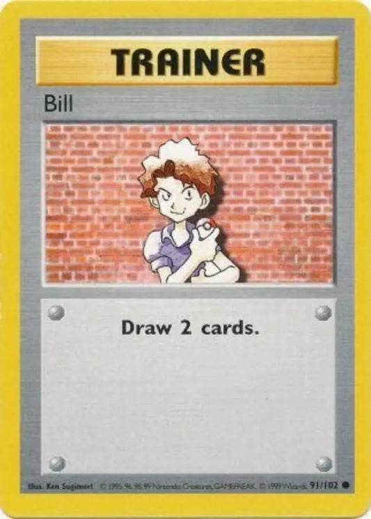 Bill 091  - Unlimited Base Set Shadowless - Common Base Set (Shadowless) Pokemon Single  Squirtle Squad Card Shop.