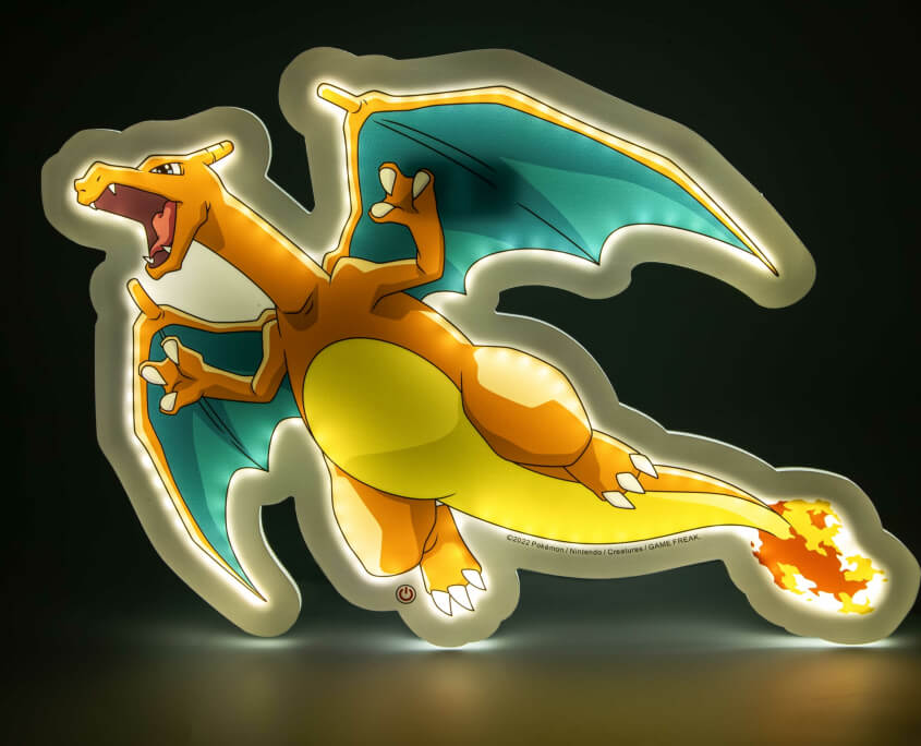 Charizard Wall Lamp Style Neon Pokémon EVORETRO Canada Wall LED Lamp  Squirtle Squad Card Shop.