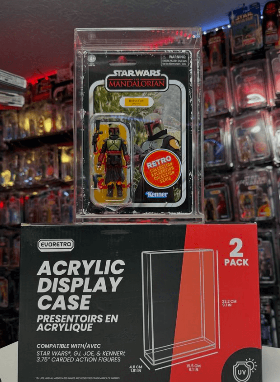 Acrylic Display Case for Star Wars & GI-Joe Carded 3.75" Action Figure Pack of 2 EVORETRO Canada Figurine Protectors  Squirtle Squad Card Shop.