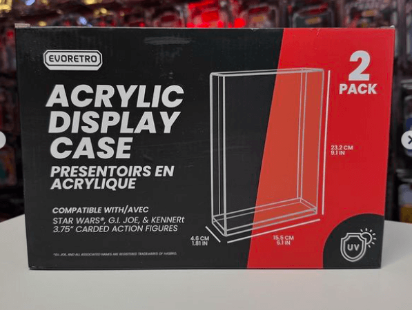 Acrylic Display Case for Star Wars & GI-Joe Carded 3.75" Action Figure Pack of 2 EVORETRO Canada Figurine Protectors  Squirtle Squad Card Shop.