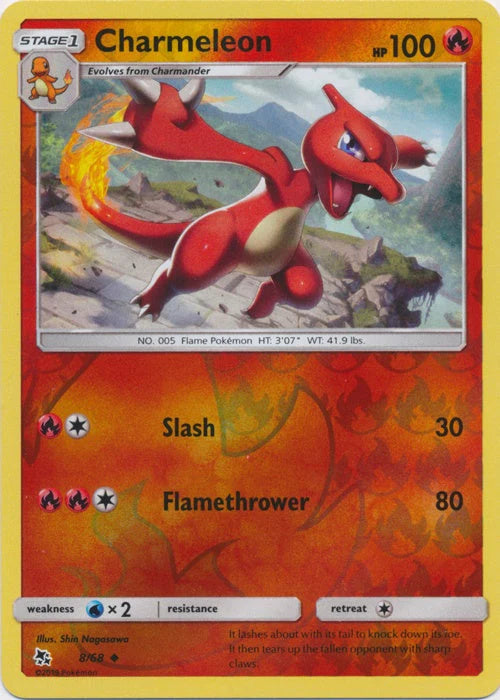 Charmeleon 008/68 - Reverse Holofoil Hidden Fates - Uncommon Hidden Fates Pokemon Single  Squirtle Squad Card Shop.