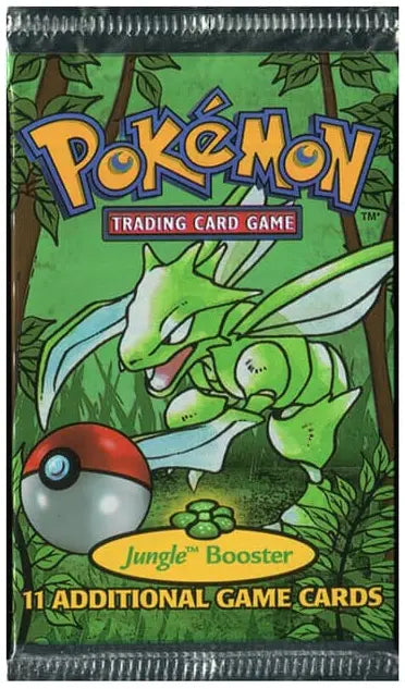 Pokémon TCG - Jungle Booster Pack - Scyther Artwork - WOTC - Unlimited - Sealed Squirtle Squad Card Shop.   Squirtle Squad Card Shop.