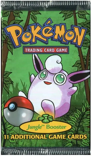 Pokémon TCG - Jungle Booster Pack - Wigglytuff Artwork - WOTC - Unlimited - Sealed Squirtle Squad Card Shop.   Squirtle Squad Card Shop.