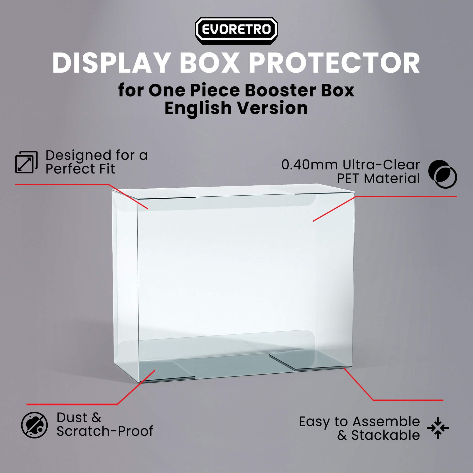 One Piece Booster Box EVORETRO PET Protectors (English, OPP 4-6, 0.40mm, 5-Pack) EVORETRO Canada   Squirtle Squad Card Shop.