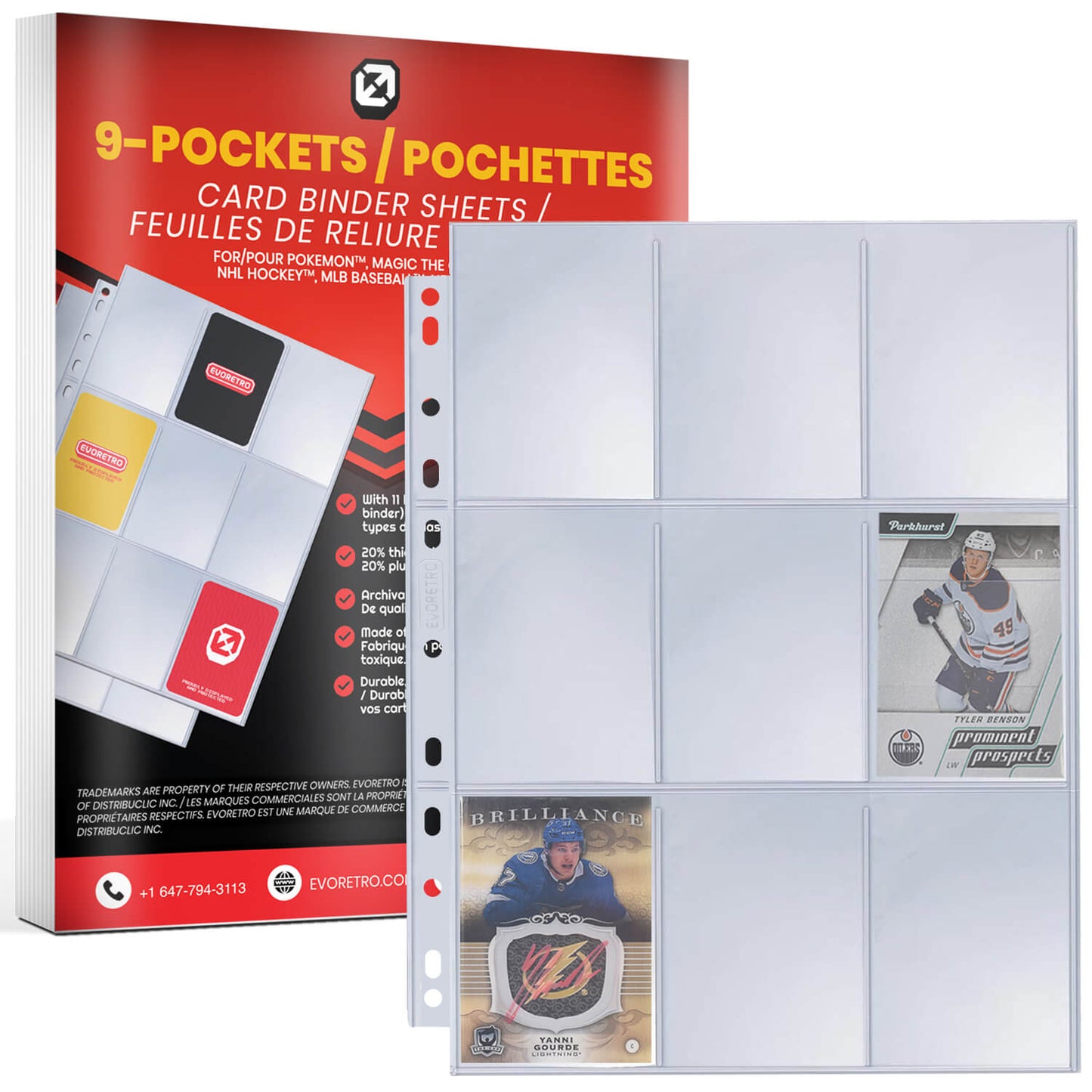 EVORETRO 9-Pocket Binder Pages for Trading Cards | 40 Sheets EVORETRO Canada Card Protectors  Squirtle Squad Card Shop.