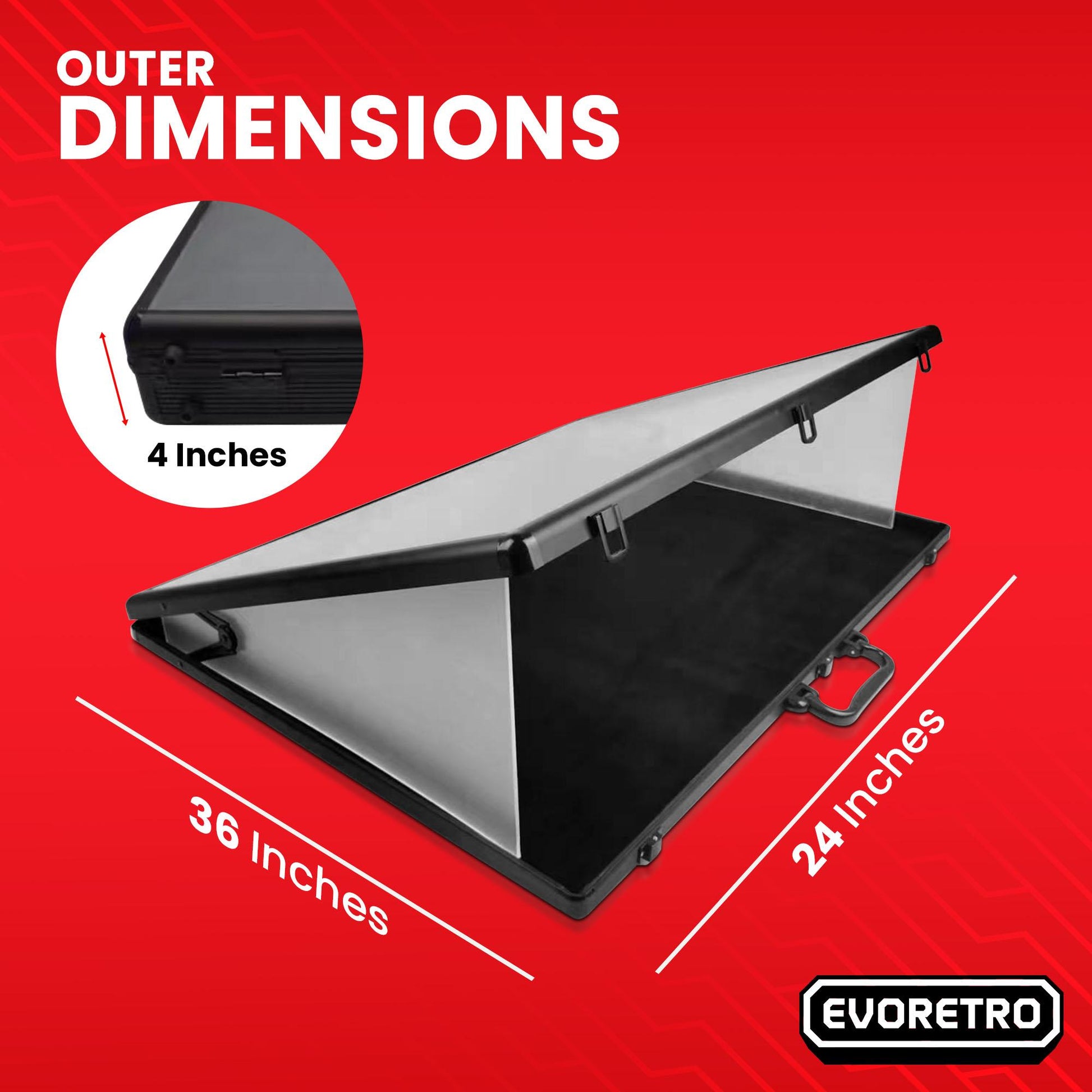 EVORETRO Lockable Display Case – Secure Showcase 24x36x4 Inch Black with removal Separator EVORETRO Canada Card Protectors  Squirtle Squad Card Shop.