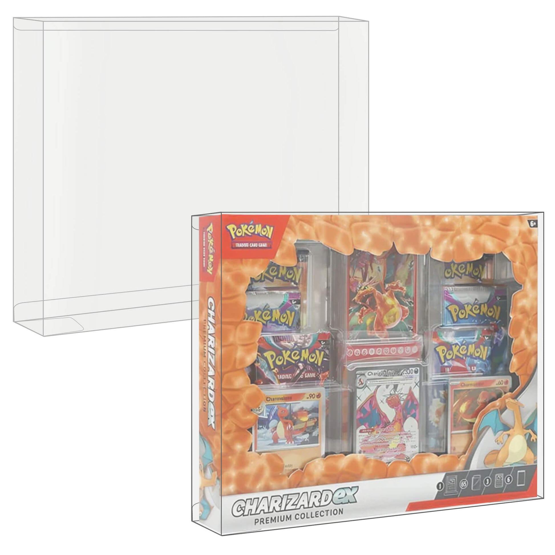 Pokemon Collection Box EVORETRO Protector – Charizard EX Fit (5 Pack) EVORETRO Canada Card Protectors  Squirtle Squad Card Shop.