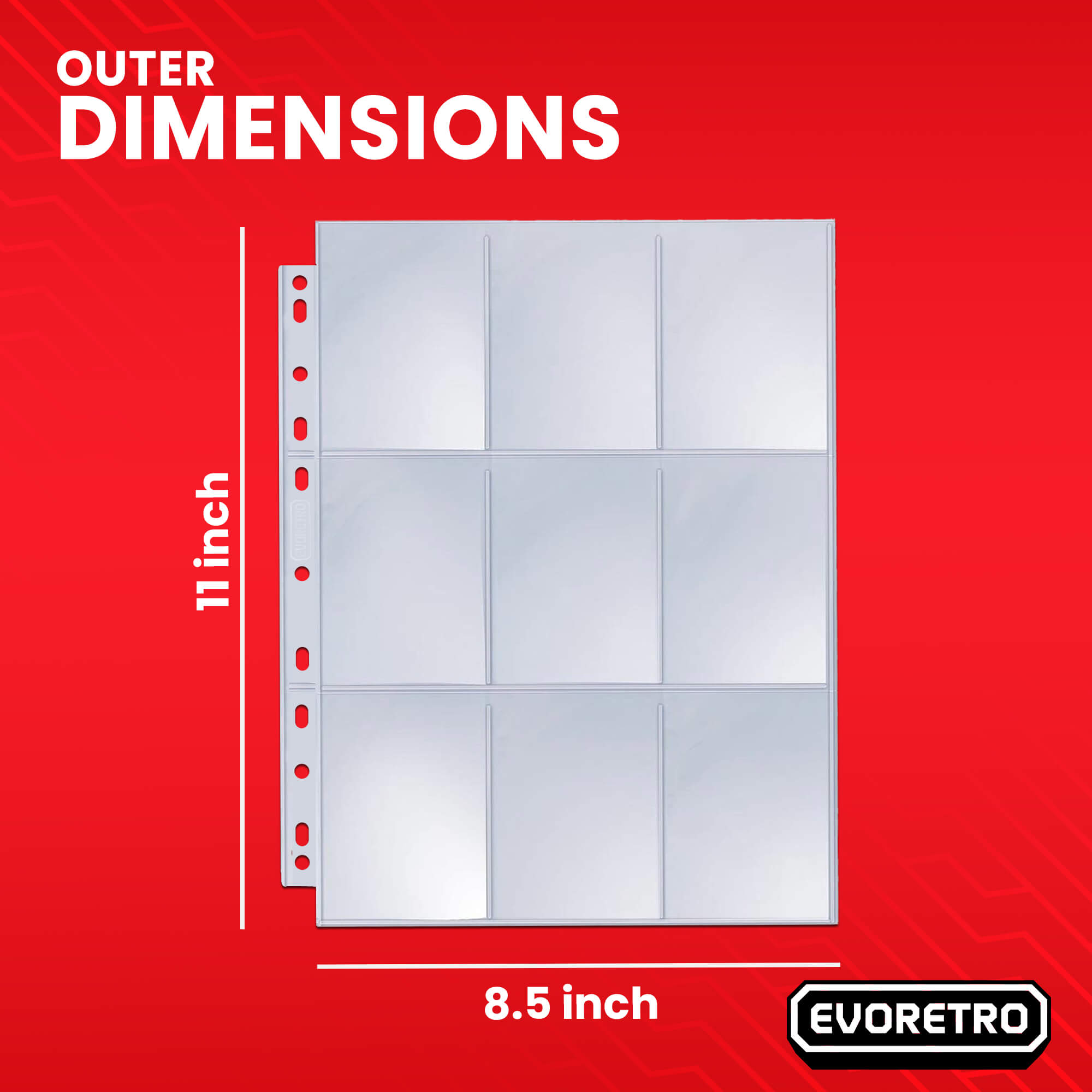 EVORETRO 9-Pocket Binder Pages for Trading Cards | 40 Sheets EVORETRO Canada Card Protectors  Squirtle Squad Card Shop.