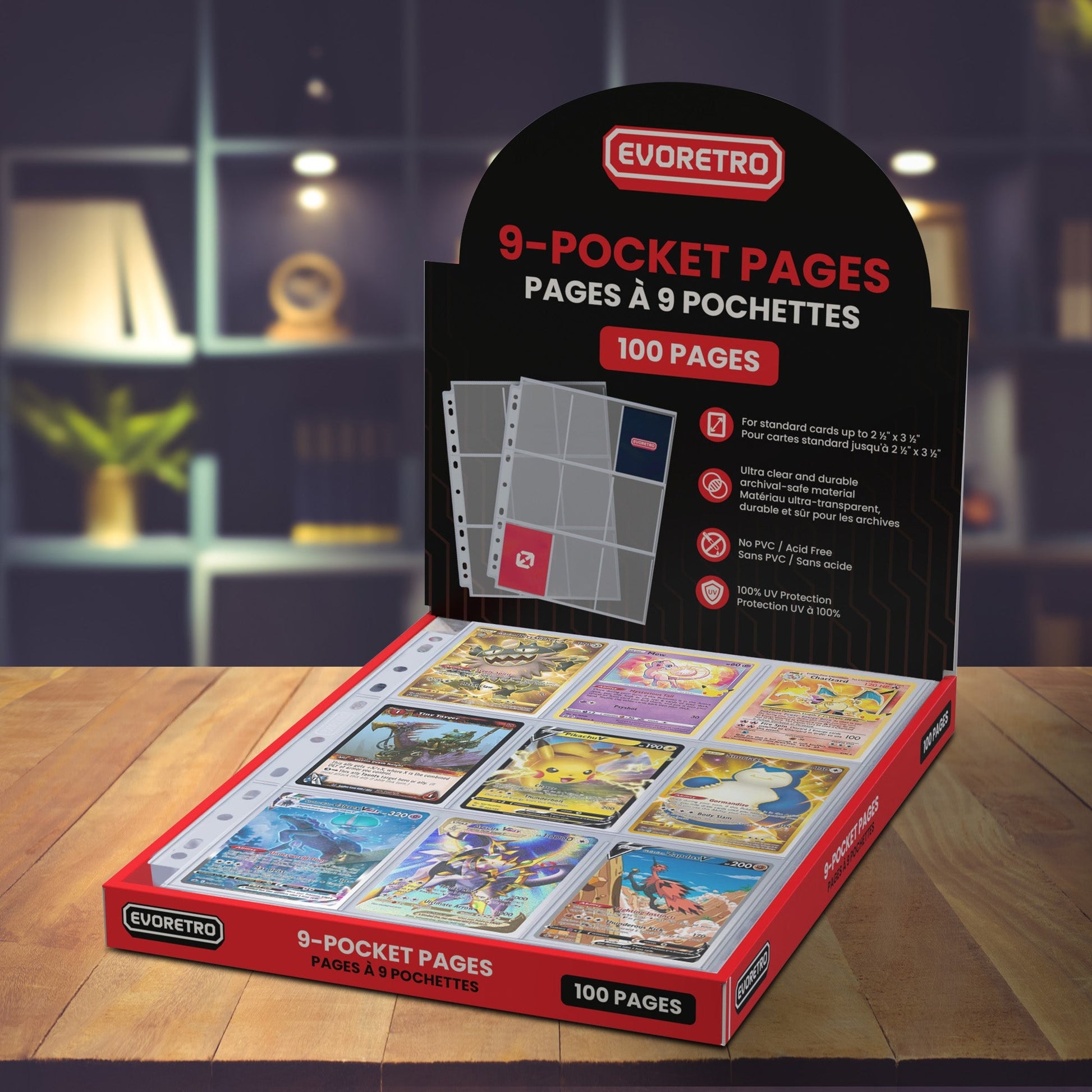 9 Pocket Binder Pages for Trading Cards – 100 Pack EVORETRO Canada Card Protectors  Squirtle Squad Card Shop.