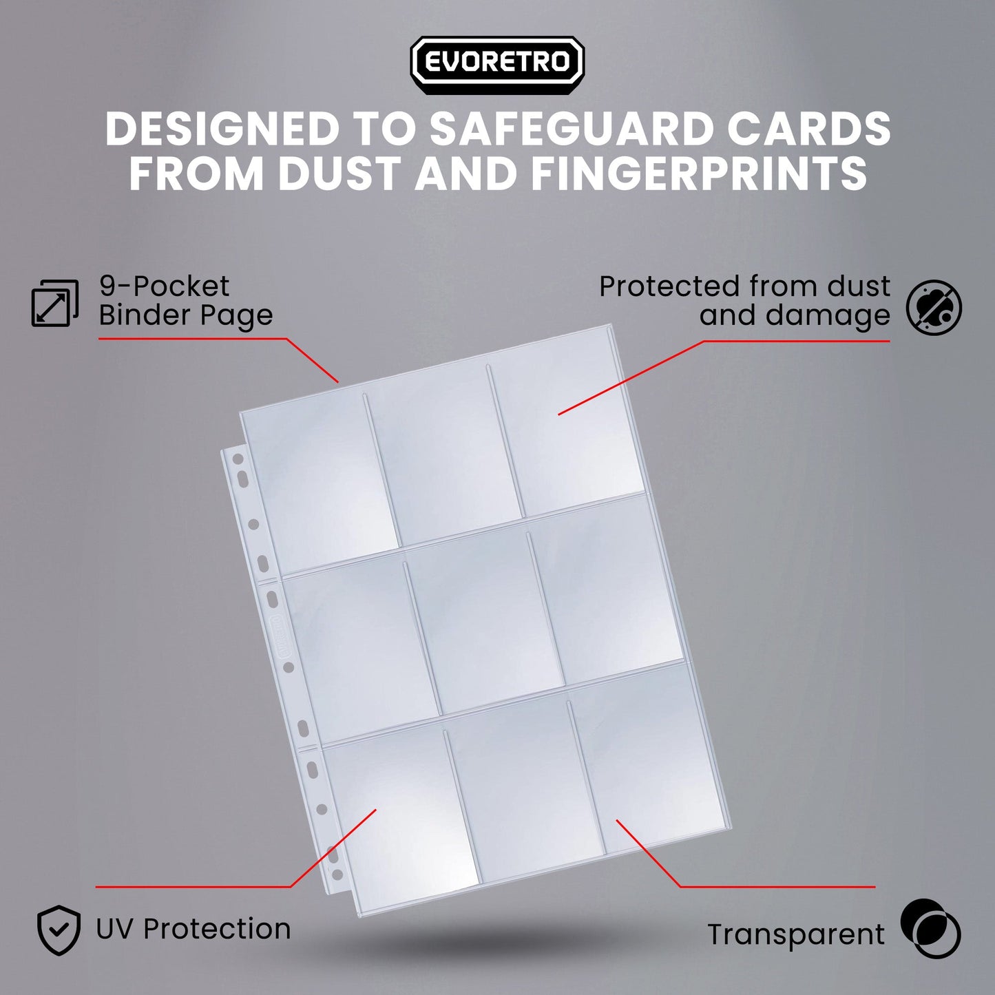 9 Pocket Binder Pages for Trading Cards – 100 Pack EVORETRO Canada Card Protectors  Squirtle Squad Card Shop.