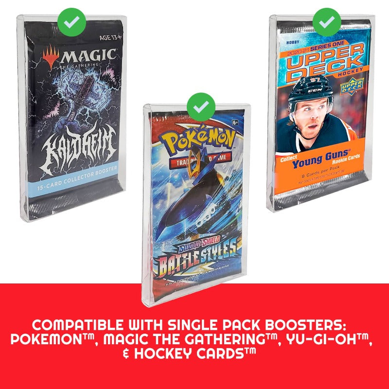 Pokemon Single Pack Booster, Magic, Yu-Gi-Oh Envelope - EVORETRO PET Protector 0.35MM - Pack of 10 EVORETRO Canada Card Protectors  Squirtle Squad Card Shop.