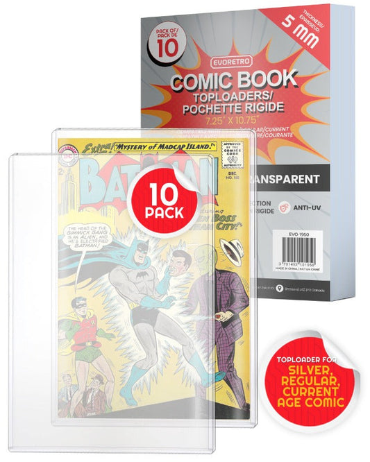 Silver Age Comic Book Top Loader Toploader 5MM EVORETRO Canada Comic Protectors  Squirtle Squad Card Shop.