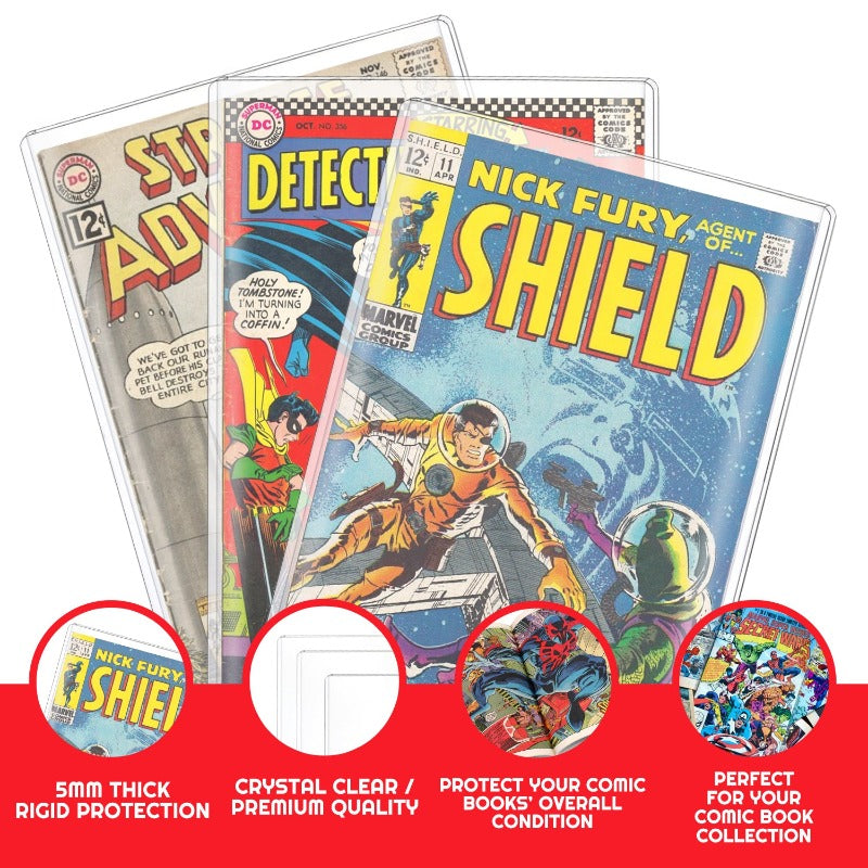 Silver Age Comic Book Top Loader Toploader 5MM EVORETRO Canada Comic Protectors  Squirtle Squad Card Shop.