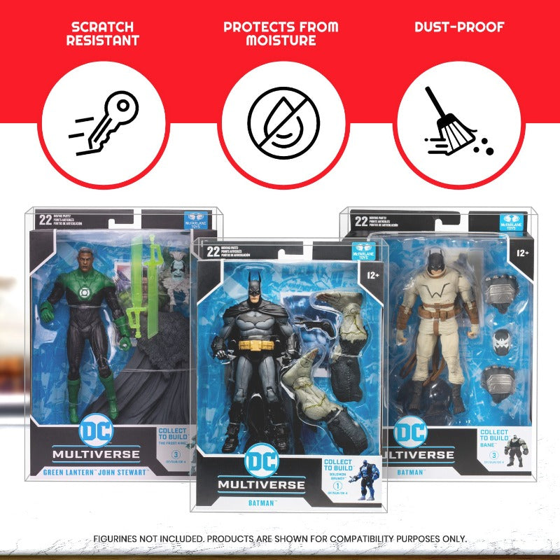 DC Multiverse McFarlane Toys 7" EVORETRO PET Action Figure Case - Pack of 10 EVORETRO Canada Figurine Protectors  Squirtle Squad Card Shop.