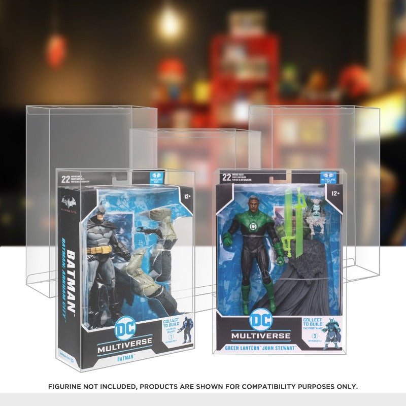DC Multiverse McFarlane Toys 7" EVORETRO PET Action Figure Case - Pack of 10 EVORETRO Canada Figurine Protectors  Squirtle Squad Card Shop.