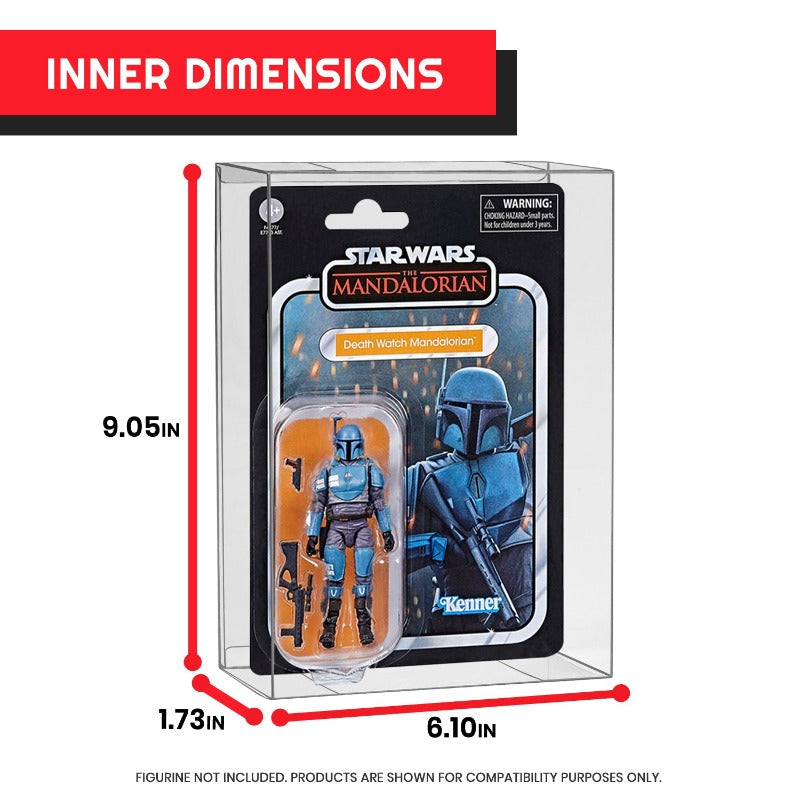 EVORETRO Action Figure Display Case for Carded Star Wars and GI Joe 3.75'' Deep 44MM - 10 Pack EVORETRO Canada Figurine Protectors  Squirtle Squad Card Shop.