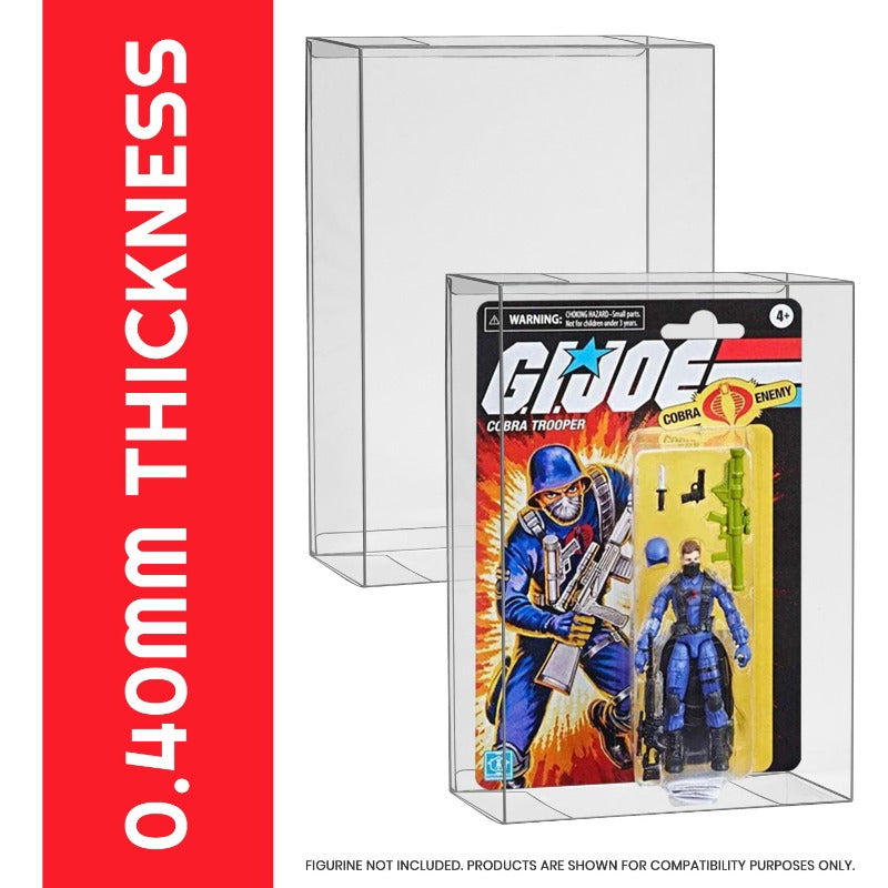 EVORETRO Action Figure Display Case for Carded Star Wars and GI Joe 3.75'' Deep 44MM - 10 Pack EVORETRO Canada Figurine Protectors  Squirtle Squad Card Shop.