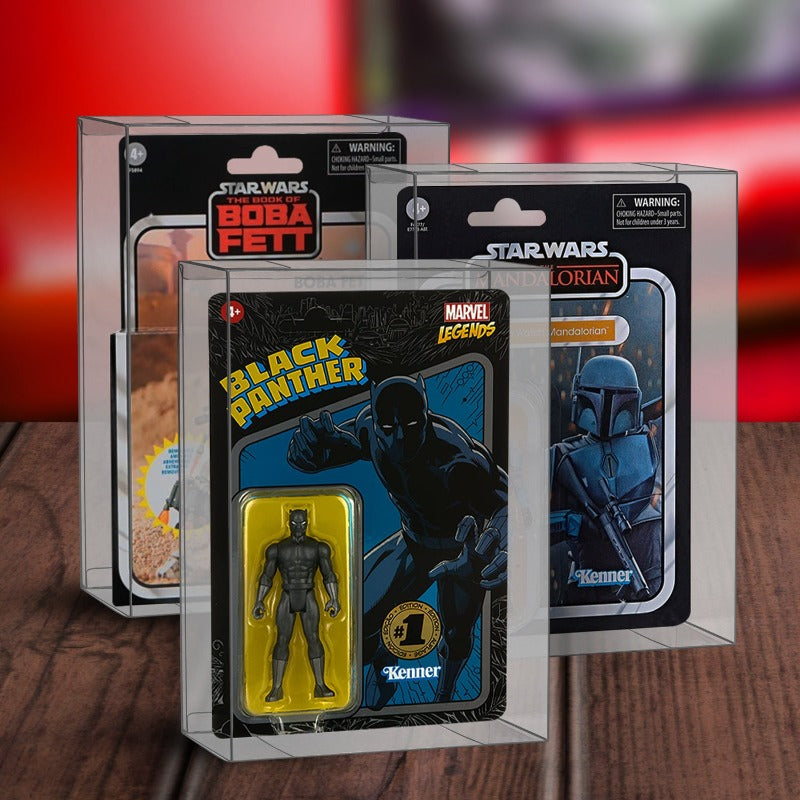 EVORETRO Action Figure Display Case for Carded Star Wars and GI Joe 3.75'' Deep 44MM - 10 Pack EVORETRO Canada Figurine Protectors  Squirtle Squad Card Shop.