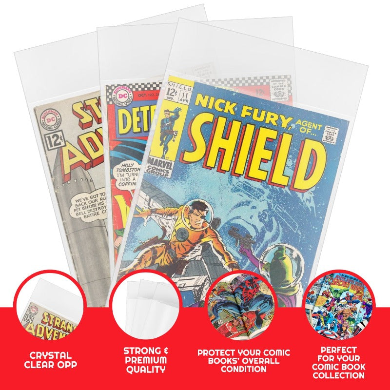 EVORETRO Comic Bags for Silver Age Comic Bags Protector - 2MIL EVORETRO Canada Comic Protectors  Squirtle Squad Card Shop.
