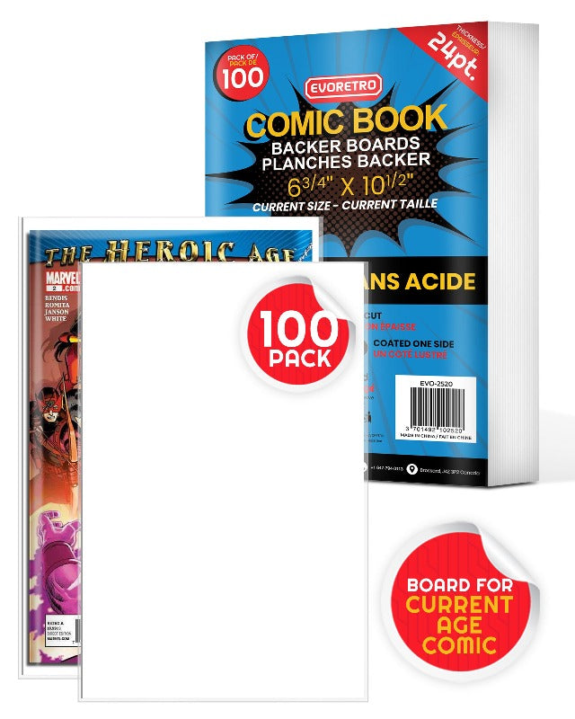 Current Age Comic Backer Boards Size Comic - Backboard 24PT EVORETRO Canada Comic Protectors  Squirtle Squad Card Shop.