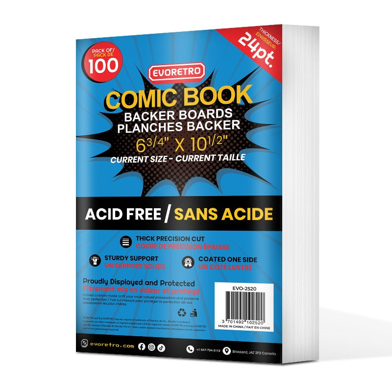 Current Age Comic Backer Boards Size Comic - Backboard 24PT EVORETRO Canada Comic Protectors  Squirtle Squad Card Shop.