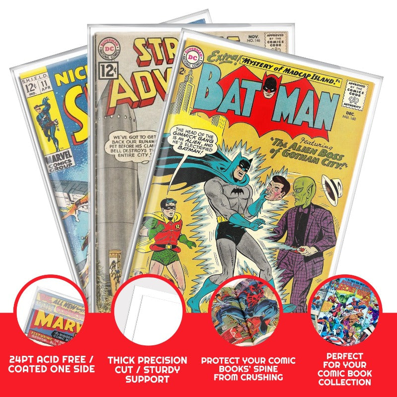 Comic Backer Boards for Silver Age Comic - Backboard 24PT EVORETRO Canada Comic Protectors  Squirtle Squad Card Shop.