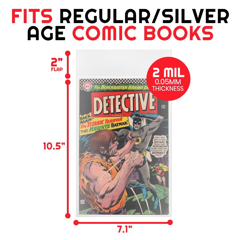 EVORETRO Comic Bags for Comics Regular and Silver Comic Bags - 2MIL EVORETRO Canada Comic Protectors  Squirtle Squad Card Shop.