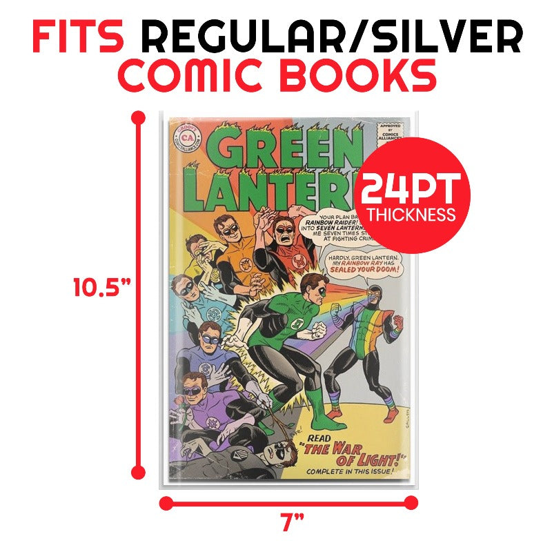 Regular-Silver Comic Backer Boards - Backboard 24PT EVORETRO Canada Comic Protectors  Squirtle Squad Card Shop.