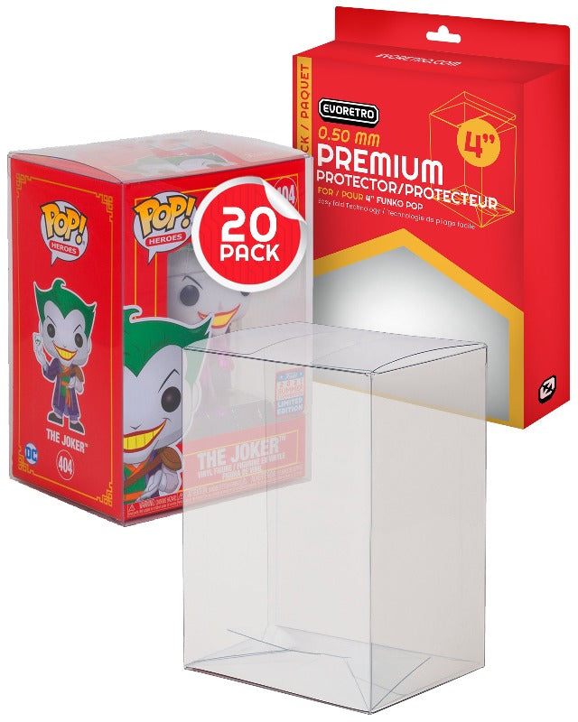 EVORETRO PREMIUM Funko Pop Plastic Protector for 4 Inch 0.50MM EVORETRO Canada Funko Pop Protectors  Squirtle Squad Card Shop.