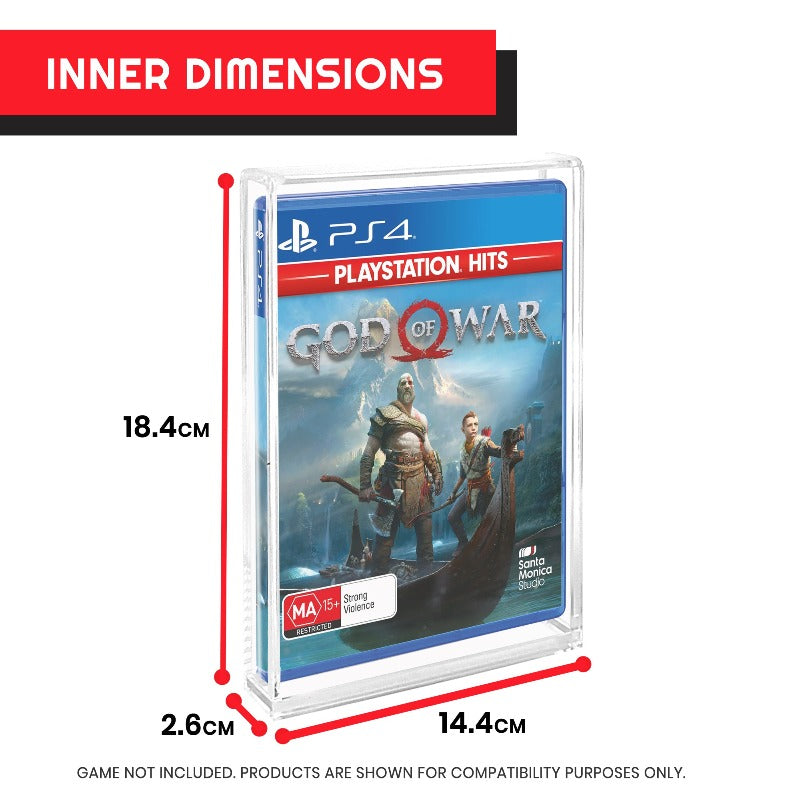 EVORETRO Acrylic Video Game Box Protector for Sony PS3 PS4, Blu-Ray, XBOX1 - Pack of 2 EVORETRO Canada Video Game Protectors  Squirtle Squad Card Shop.