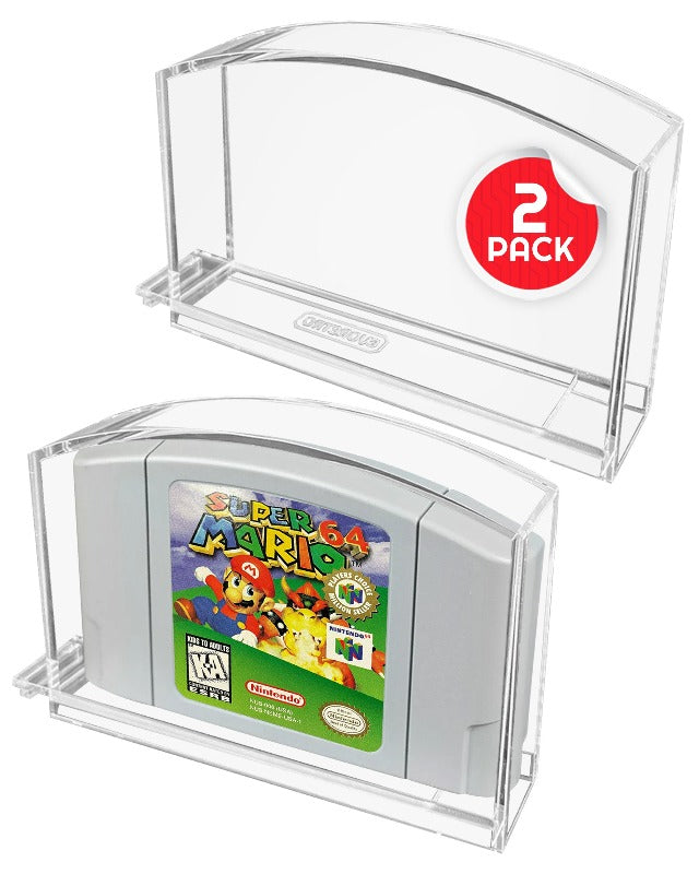 Acrylic Case for N64 Nintendo 64 Cartridge pack of 2 EVORETRO Canada Protectors  Squirtle Squad Card Shop.