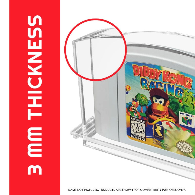 Acrylic Case for N64 Nintendo 64 Cartridge pack of 2 EVORETRO Canada Protectors  Squirtle Squad Card Shop.