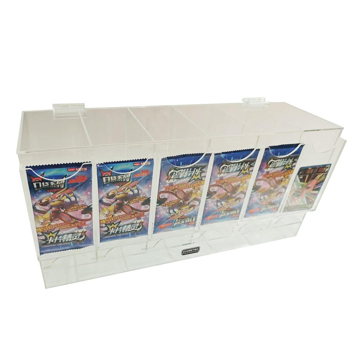 EVORETRO Acrylic Display Stand for Booster  DispenserPacks – Retail Counter Unit with Top Shelf EVORETRO Canada Card Protectors  Squirtle Squad Card Shop.