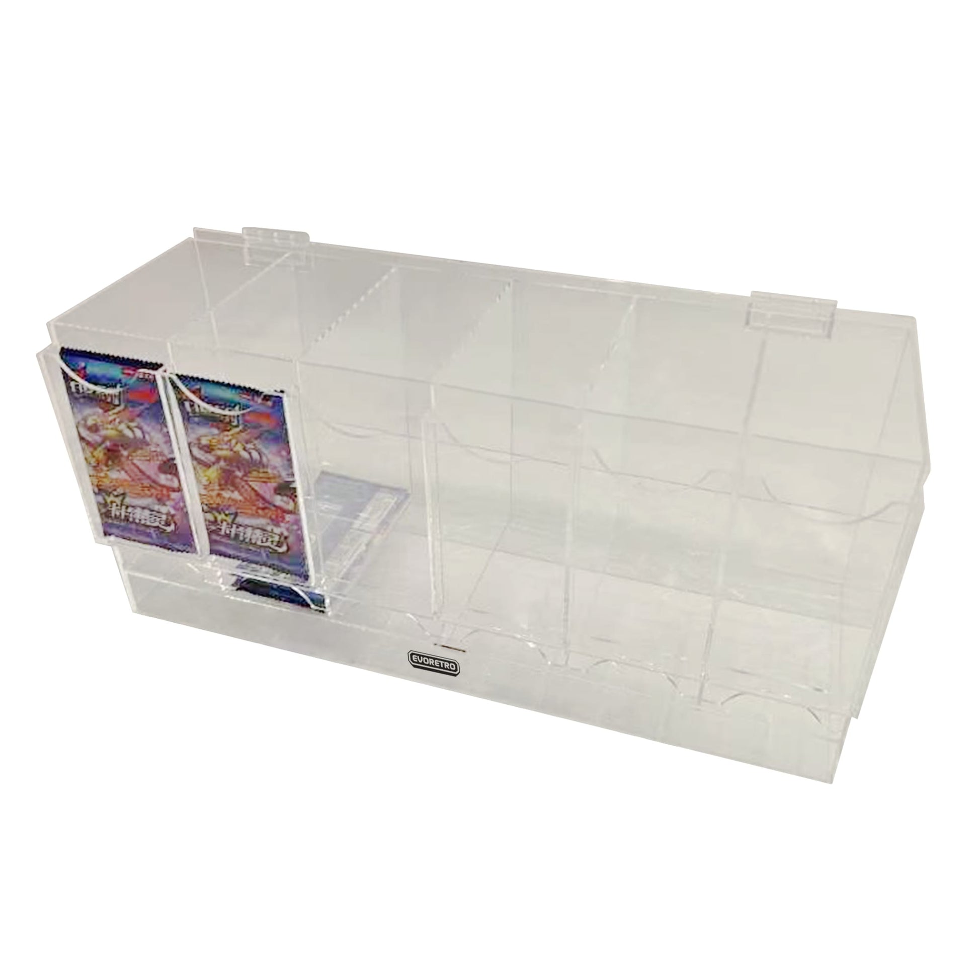 EVORETRO Acrylic Display Stand for Booster  DispenserPacks – Retail Counter Unit with Top Shelf EVORETRO Canada Card Protectors  Squirtle Squad Card Shop.