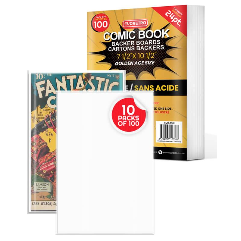 Golden Age Comic Book Backer Boards Size EVORETRO Canada Comic Protectors  Squirtle Squad Card Shop.