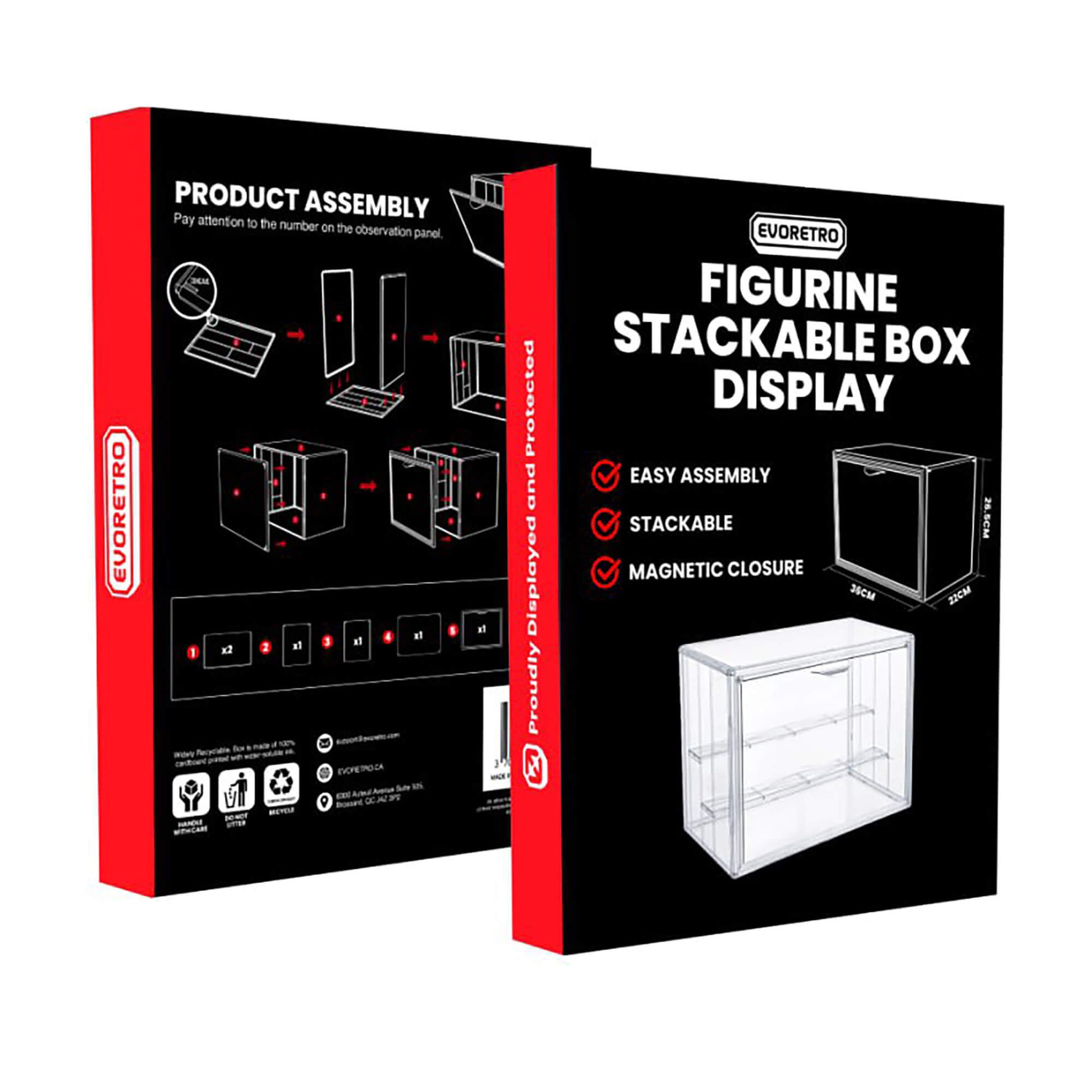 Stackable Collectible Display Box with Magnetic Closure Shoes Box EVORETRO Canada Funko Pop Protectors  Squirtle Squad Card Shop.