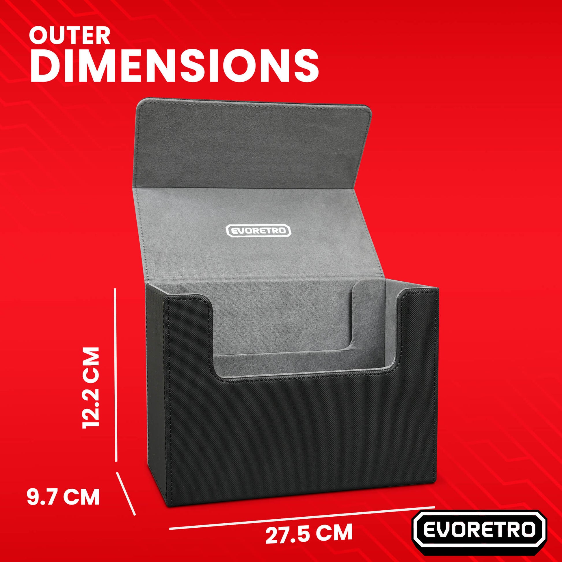 EVORETRO Magnetic Card Holder - 180+ Toploaders or 500+ Trading Cards | Black/Grey EVORETRO Canada Card Protectors  Squirtle Squad Card Shop.