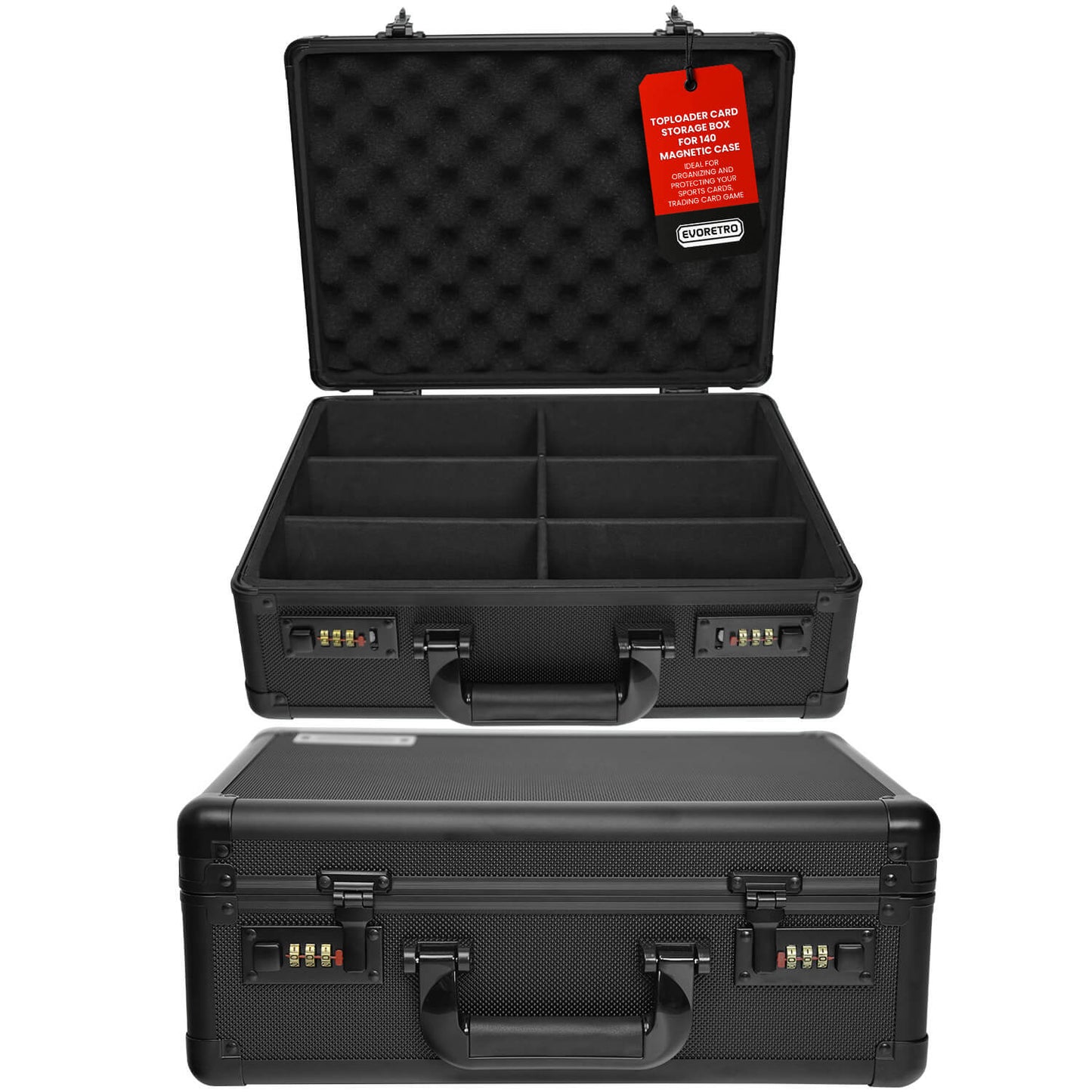 EVORETRO Toploader Card Storage Box for 140 Magnetic Case & 600 Toploader Combination Lock EVORETRO Canada Card Protectors  Squirtle Squad Card Shop.