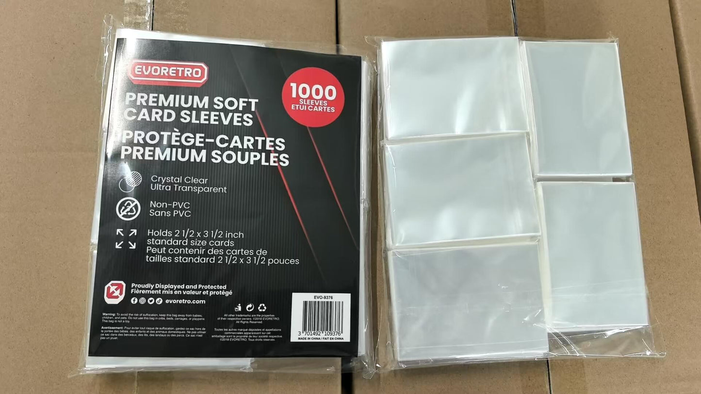 EVORETRO Premium Soft Card Sleeves - Pack of 1000 EVORETRO Canada Card Protectors  Squirtle Squad Card Shop.