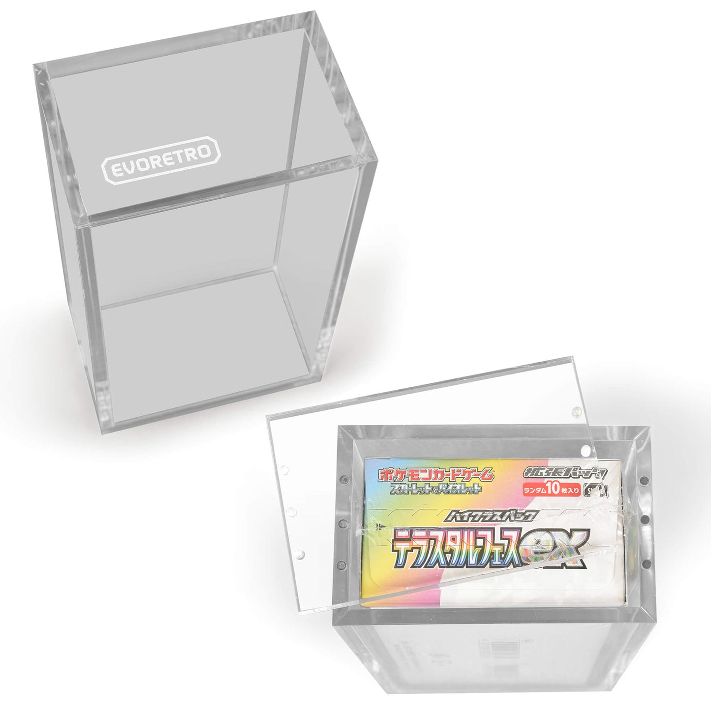 Japanese Small Booster Box EVORETRO Acrylic Case Magnetic Display EVORETRO Canada Card Protectors  Squirtle Squad Card Shop.