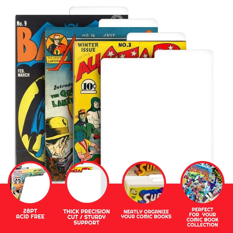 EVORETRO Remets Comic Book Divider 28 PT EVORETRO Canada Comic Protectors  Squirtle Squad Card Shop.