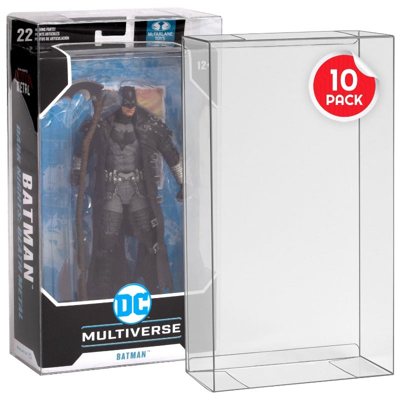 DC Multiverse McFarlane Regular (Batman Beyond - Black Box) & Mirrorverse (Box) EVORETRO PET Protector 0.40MM - Pack of 10 EVORETRO Canada Figurine Protectors  Squirtle Squad Card Shop.