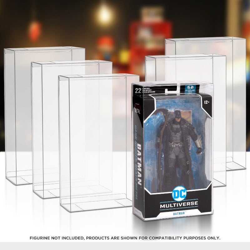 DC Multiverse McFarlane Regular (Batman Beyond - Black Box) & Mirrorverse (Box) EVORETRO PET Protector 0.40MM - Pack of 10 EVORETRO Canada Figurine Protectors  Squirtle Squad Card Shop.