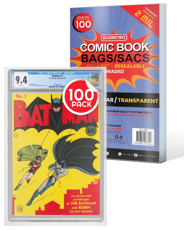 Comic Book Bags Resealable for Graded Comics - 2 MIL EVORETRO Canada Comic Protectors  Squirtle Squad Card Shop.